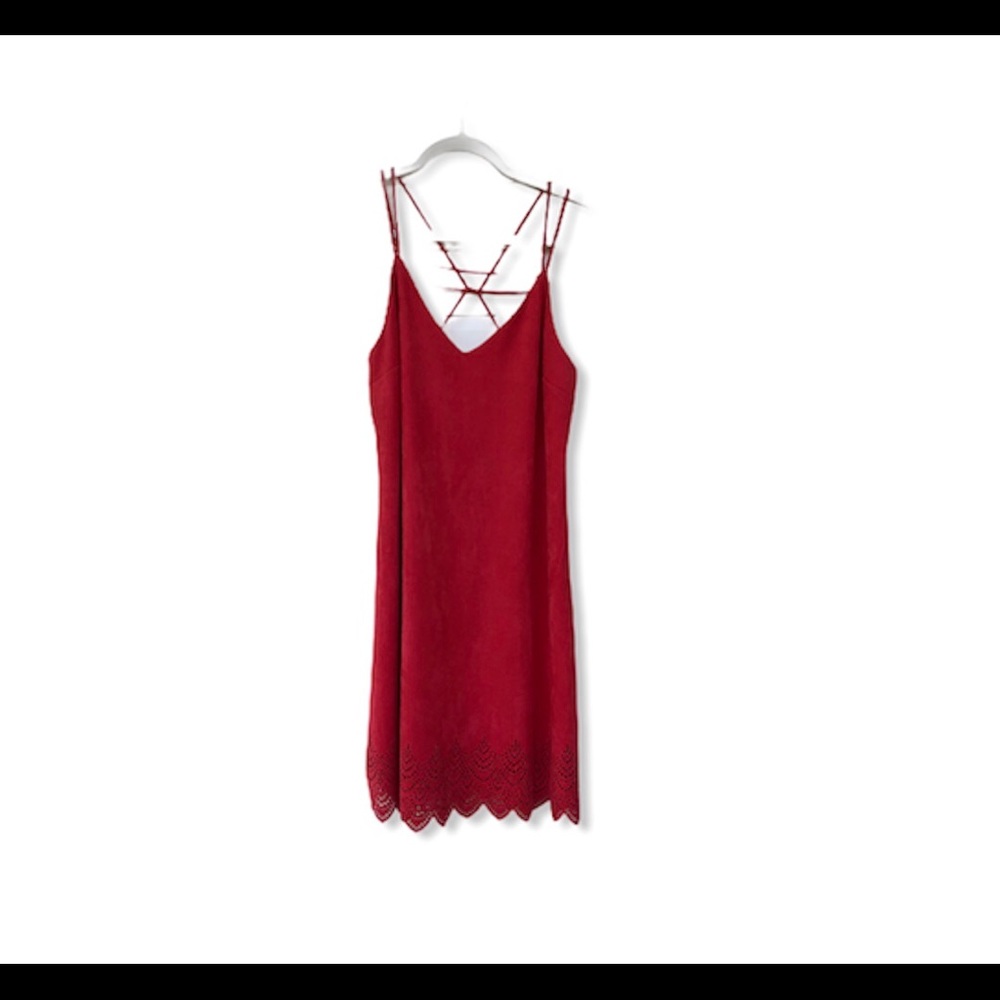 Sugar Lips Faux Suede Strappy Dress